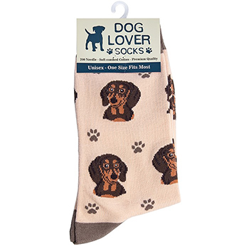 Dog Lover Socks Black Dachshund